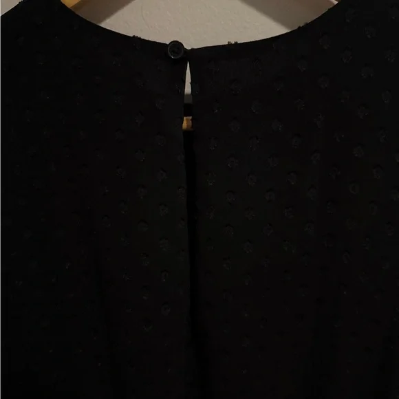 Express women's Long Sleeve Tiered Ruffle Short Black Dress 
size M - Picture 5 of 9